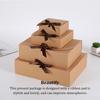 10 Pieces Paper Gift Packaging Box with Ribbon Wedding Ceremony Engagement Cookie Candy Packing Case Portable Favor Boxes