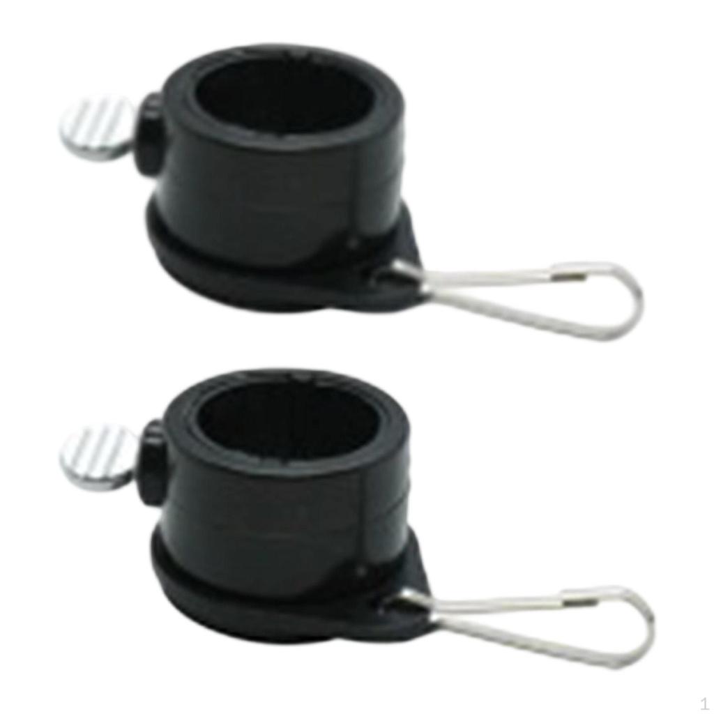 2 Flagpole Rings, 1 Inch, Mounting Rings with Clips, 360-degree Rotatable,