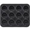 CHEFMADE Shell-Shaped Madeleine Pan, Non-Stick Cake Pan, 12 Cavities, Black, Size: 32.5*25.7*3.4cm, Cup Size: 6.5cm