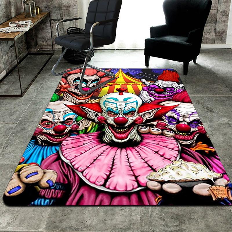 Creepy Clown Rug Floor Mat for Living Room or Bedroom Soft and Comfortable Carpet a Gift for Birthday and Holiday.MFF0918425