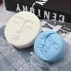 3D Star and Moon Face Silicone Mold for Candles and Ornaments