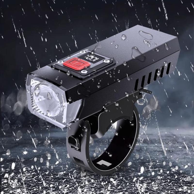 Bicycle Headlight Usb Rechargeable Cycling Safety Front Lamp Waterproof High Brightness Bike Flashlight For Night Riding Lamp