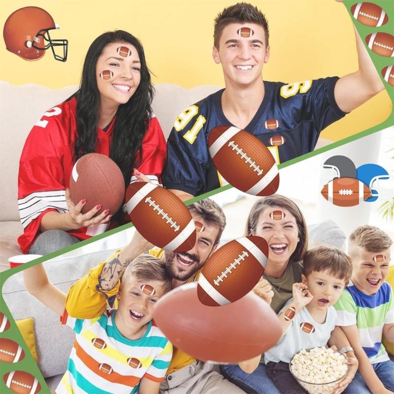 120pcs Football Decorative Sticker For Parties And Sport Event Rugbys Themed Party Decoration