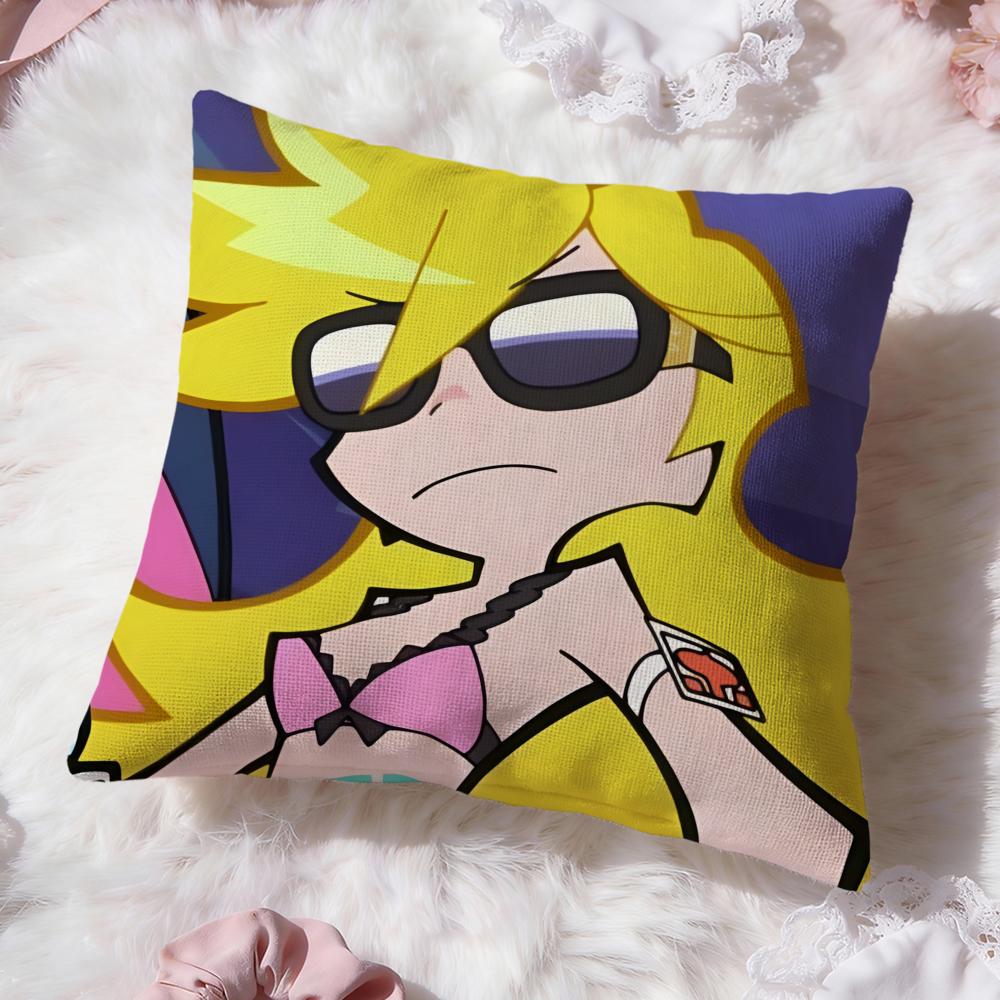 P-panty and Stockings Cushion Cover Premium Comfort Reversible Pillow Cove -Two In One Design for Any Room & Car Interior