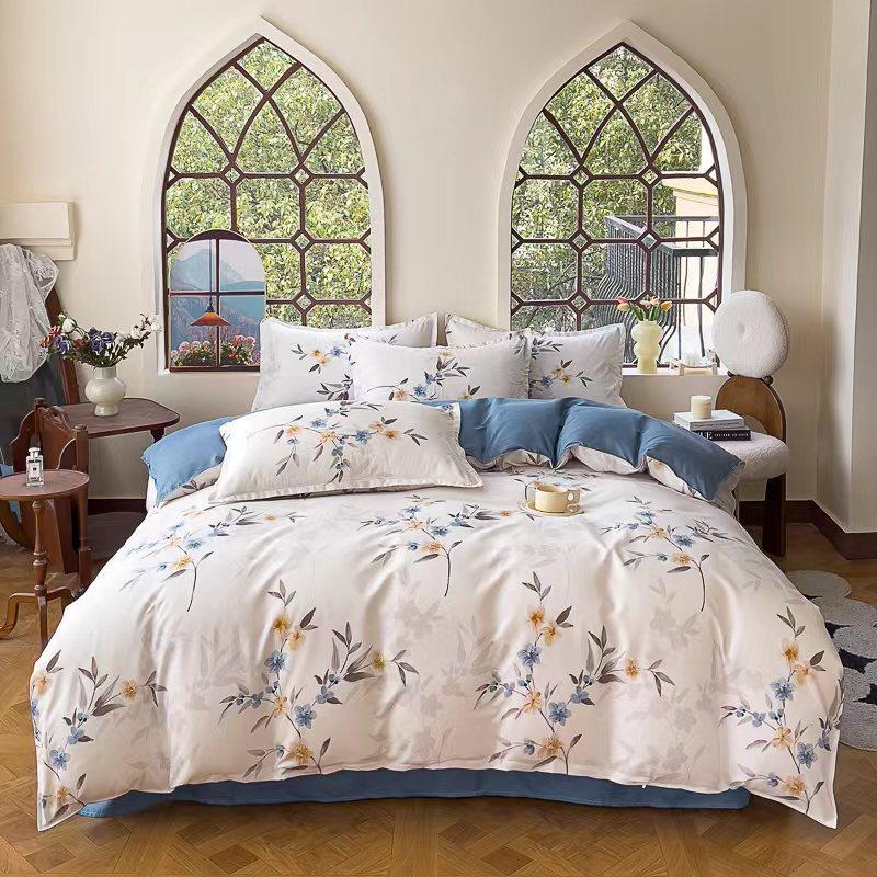 Home Warm Thickened Polished Four-piece Set Cashmere Bed Sheet Quilt Cover Dormitory Three-piece Set Bedding