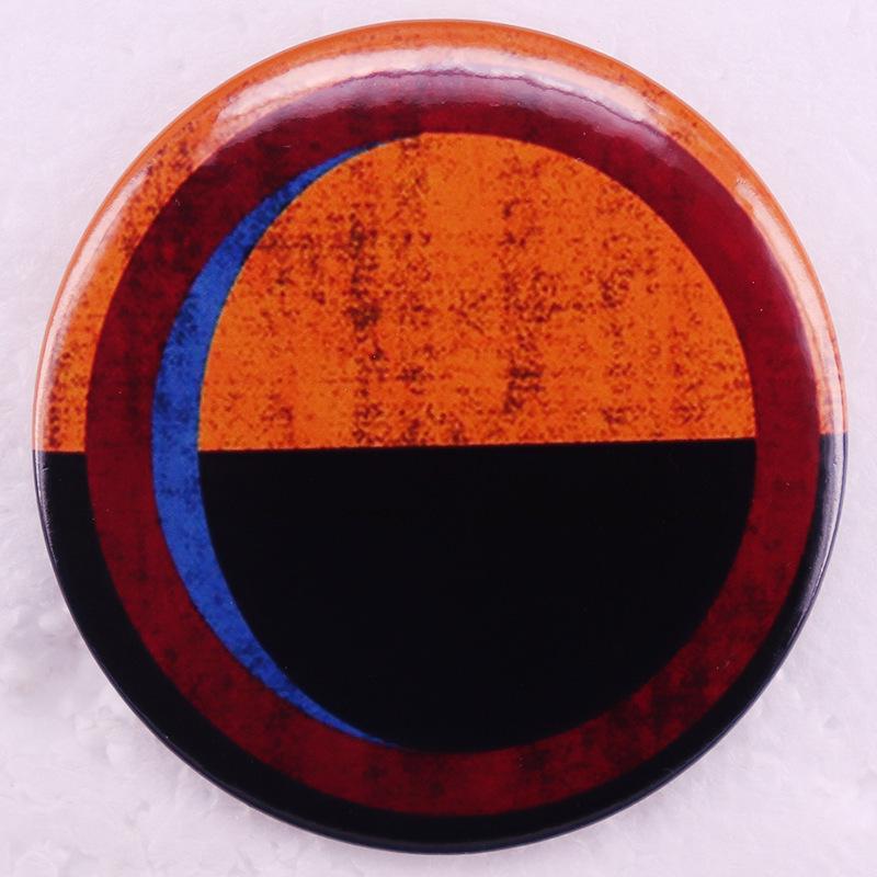 Space Boundless: Mars Flag Tinplate Brooch - Sci-Fi TV Series Collectible