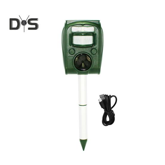 Solar Powered Ultrasonic Mouse Repeller with Infrared Sensor IPX4 Waterproof Squirrel Deer Repellent Deterrent Device Strobe Light
