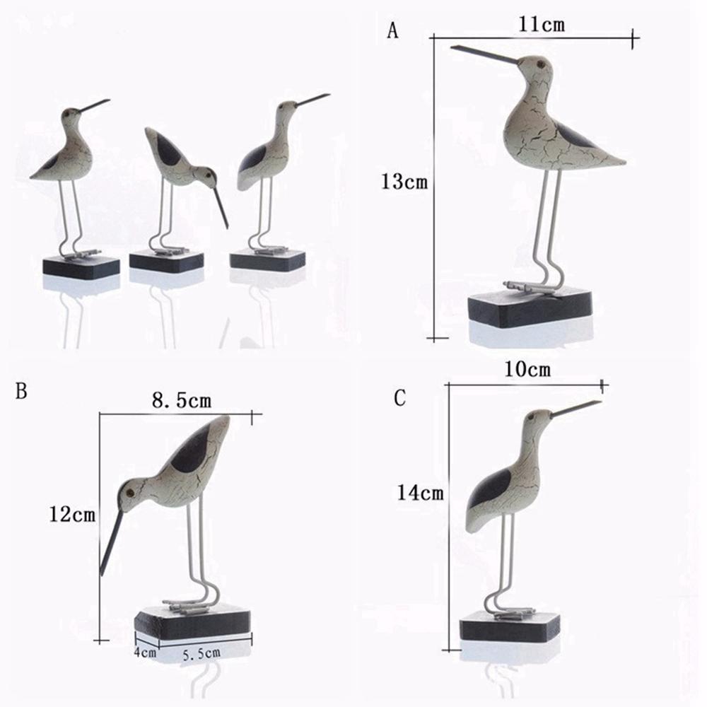 Nautical 3pcs/set Desktop Craft Model Office Seagull Home Desk Decor Ornaments Figurines Miniatures