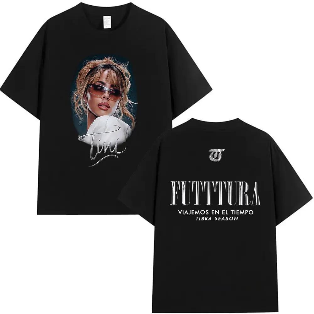 Singer TINI STOESSEL Futtura Tour New Album 2026 Graphic Tshirts Unisex Women Fashion Harajuku Short Sleeve Cotton Tees Streetwear