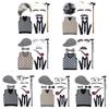 100 Days Of School Halloween Grandpa Costume Set Old Man Costume Set Hat Glasses Mustache and Eyebrows for Kids Boys