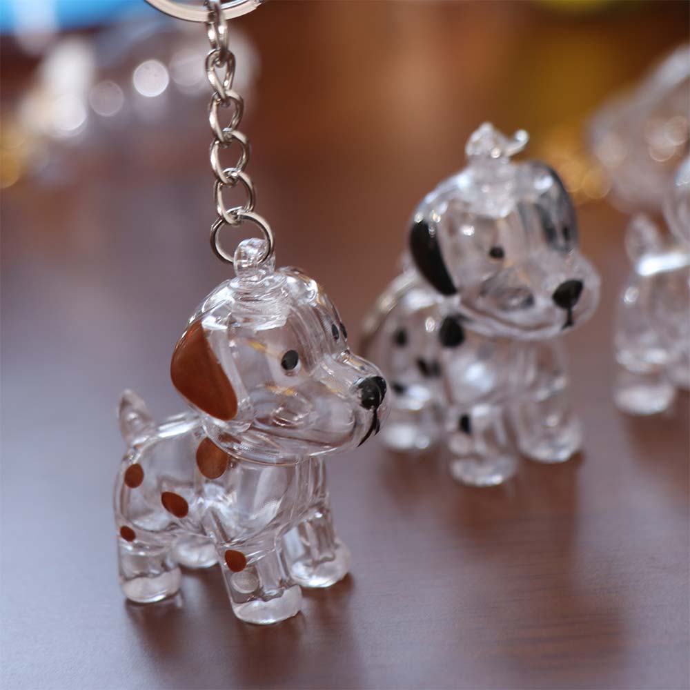 Dog Shape Dog Hair Storage Box Hair Grooming Puppy Pendants Pet Hair Keychain  Jewelry Gift