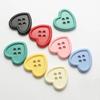 20pcs/lot 18mm Resin Button Heart Shape 4-Hole Plastic for Needlework Sewing Button for Clothing Diy Accessories Decorative
