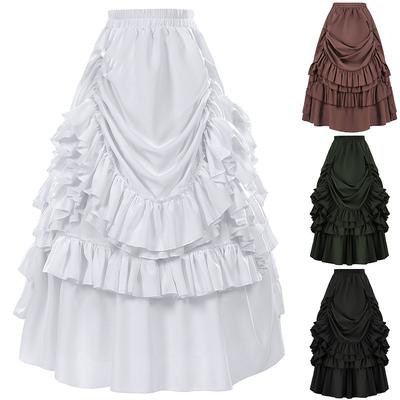 Womens Gothic Victorian Renaissance Mini Skirt Vintage Inspired Costume Cosplay Theater
