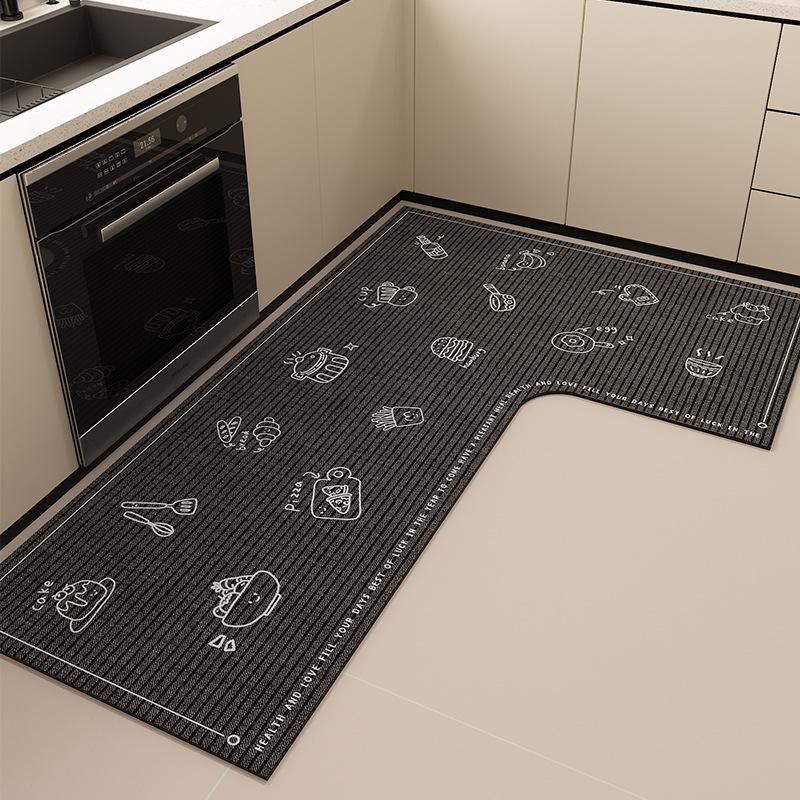 L-förmige Schmutzabweisende Kieselgur-Bodenmatte mit Fortschrittlichem Sinn Leicht zu Reinigen Rutschfeste Matte Haushalt Wasserabsorbierend Schnelltrocknende Fußmatte 80 * 120 * 45Cm (