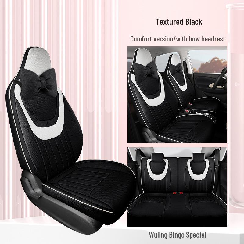 2023 Wuling Bingo Cute Cartoon Car Seat Covers for Women - Winter & All-Season Full Surround Cushion.