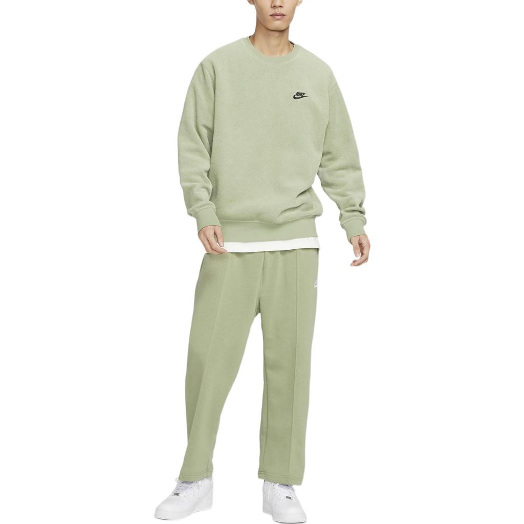 Nike Sweatshirts Men's Oil Green Crew Neck Moderate Regular FB4980-386