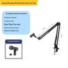 Desktop Streaming Microphone Stand with Fill Light, Boom Arm, and Phone Holder