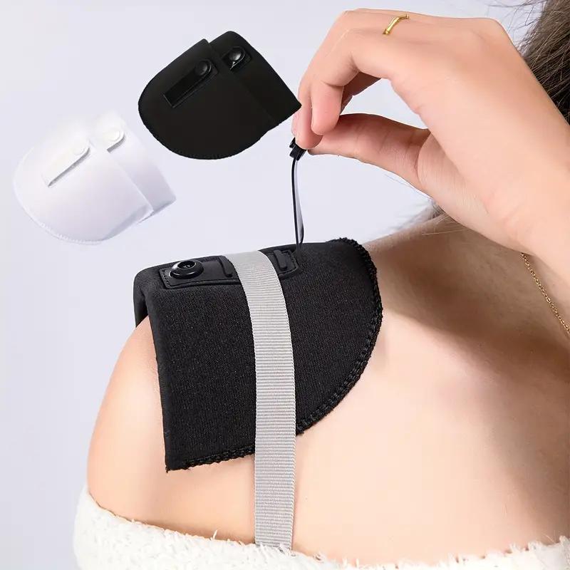 2 STuks Ademende Onzichtbare Klittenband Schouderkussentjes voor Mannen en Vrouwen, Afneembaar Sponsje, Brede Schouders Rechte Hoeken En Antislip Schouders