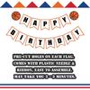 Basketball Birthday Banner | Basketball Theme Happy Bday Bunting Sign, Basketball Party Decoration
