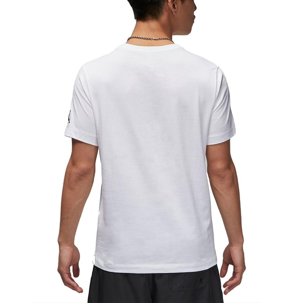 Jordan Logo Print Crew Neck T-Shirt Men Tops White DM3183-100