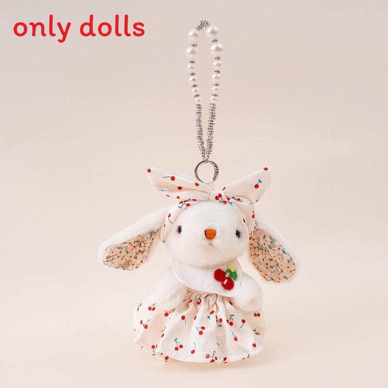 

Cute Rabbit Pendant Plush Toy With Bow And Dress Decoration For Birthday Gift And Collecting Cherry