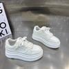 Popular outer wear platform white shoes women's 2025 spring new versatile muffin casual shoes board shoes heightening single shoe trend
