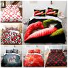Valentine's Day Home Bedding Set Couple Quilt Cover Pillow Case Home Bedding Set AU/EU/US Full Size Single/Double Bed