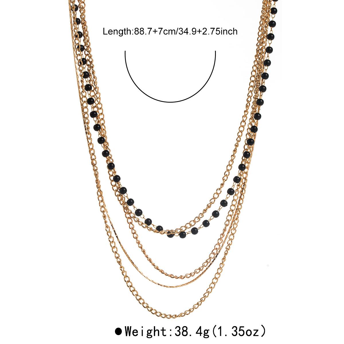 Горячая Распродажа Внешняя Торговля Длинное Многослойное Цепочное Ожерелье Персонализированный Дизайн Многослойный Чокер Для Женщин Модная Бижутерия