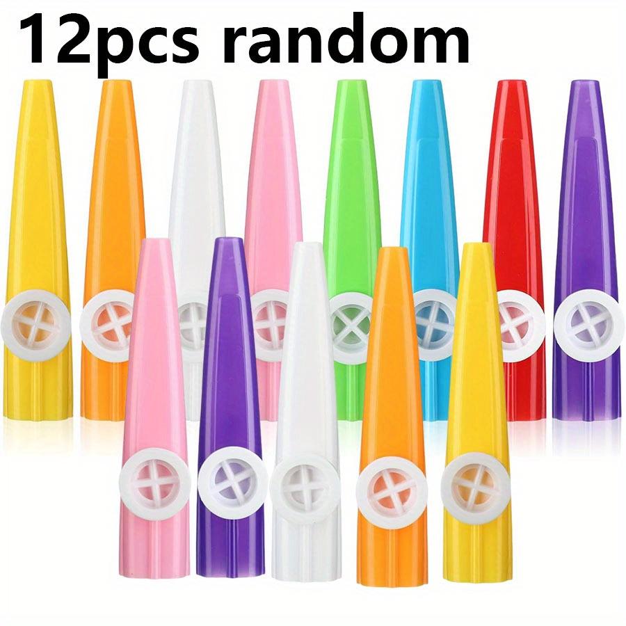 3/6/12pcs Colorful Plastic Kazoos Musical Party Favors Fun Gifts Prizes Ideal for Celebrations Music Play Events Replaceable JXB