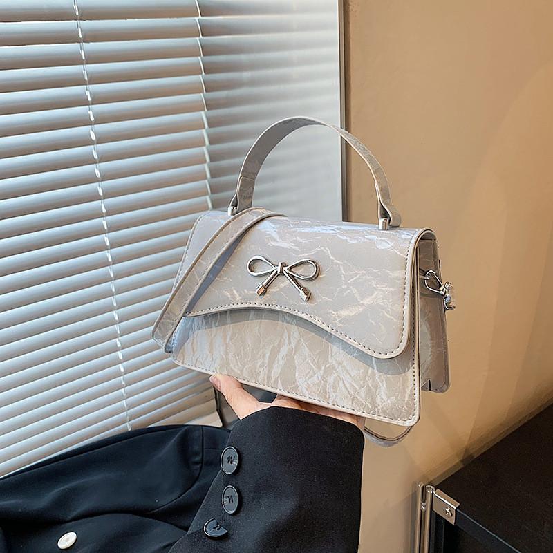 Elegant Bowknot Handbag For Women Chic Casual Small Square Shoulder Bag