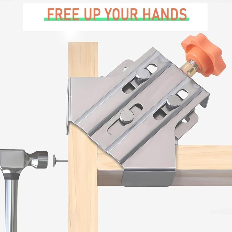 4pcs Right Angles Clamps With Not Slip Grip Corner Clamp Multipurpose for Accuracy Woodworking Metalworking Framing