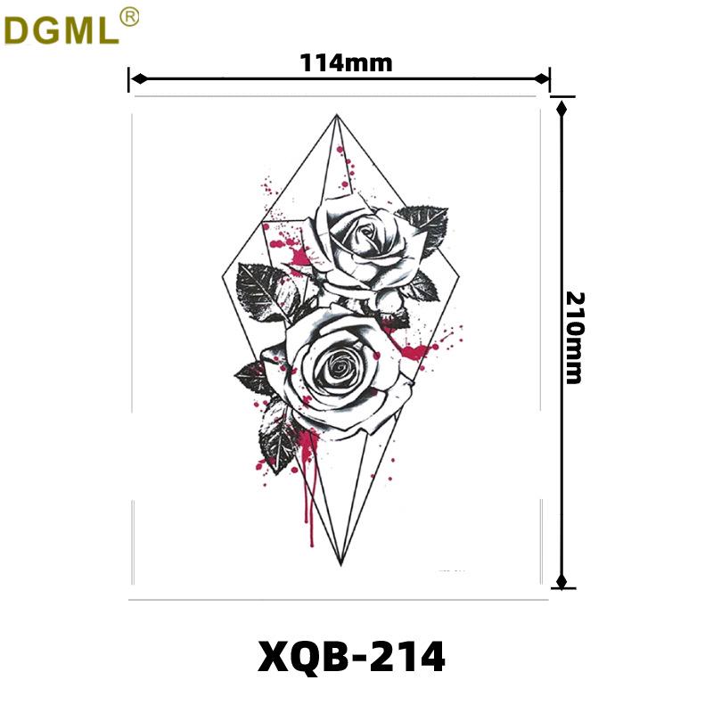 Cartoon Waterproof Full and Half Arm Tattoo Stickers with Creative Color Designs