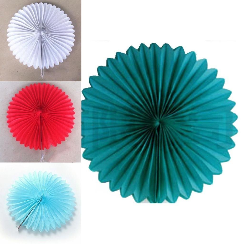 Beautiful Paper Fan Flower Decorations For Stunning Baby Shower Party Displays