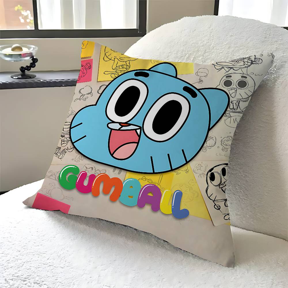 

Удивительный мир Гамбола Подушка Аниме Подушка Подушка для головы дивана-кровати Наволочка Чехол для подушки 45x45 см Мода 12x12Inch
