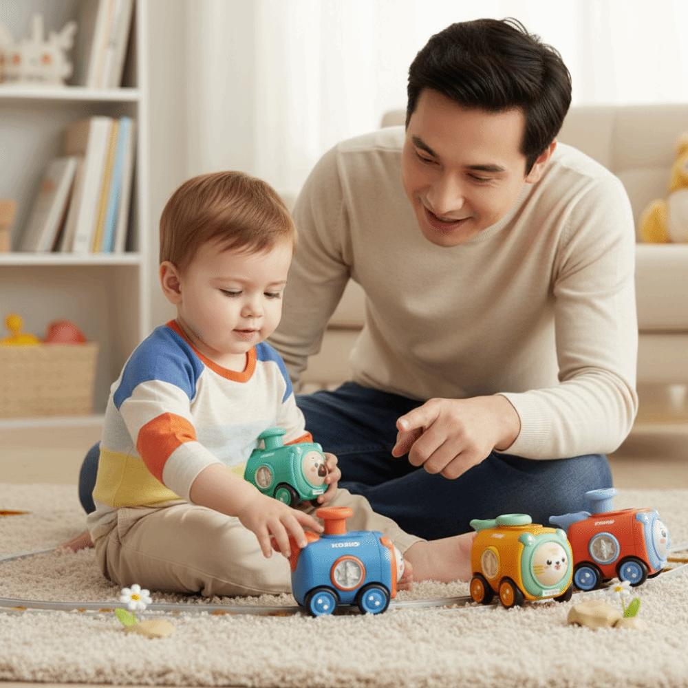 Friction Power Friction Car Toy Cartoon Design Animal Car Toy  Parent-Child Interaction