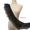 Sheer Organza Material Scalloped Edge Frill Ribbon Double Layer Lace Trim  Curtain Decoration