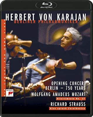Karajan's Legacy: Berlin's 750th Anniversary Concert Mozart: Divertimento No. 17 / R. Strauss: Symphony "Thus Spoke Zarathustra" (Blu-ray)