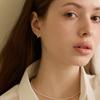 14k Cubic Pearl One-Touch Ring Earrings