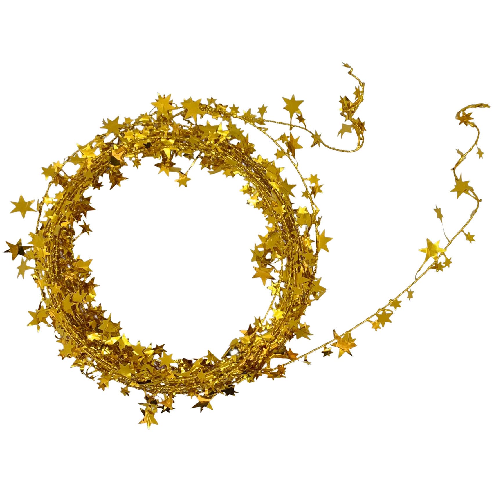 

EDEN 15m x Star Garland with Freely for Christmas Christmas Store and Sparkly Gold (7.5m 2) Wire, Shapeable, Parties, Star-Shaped Decorations, Decor,