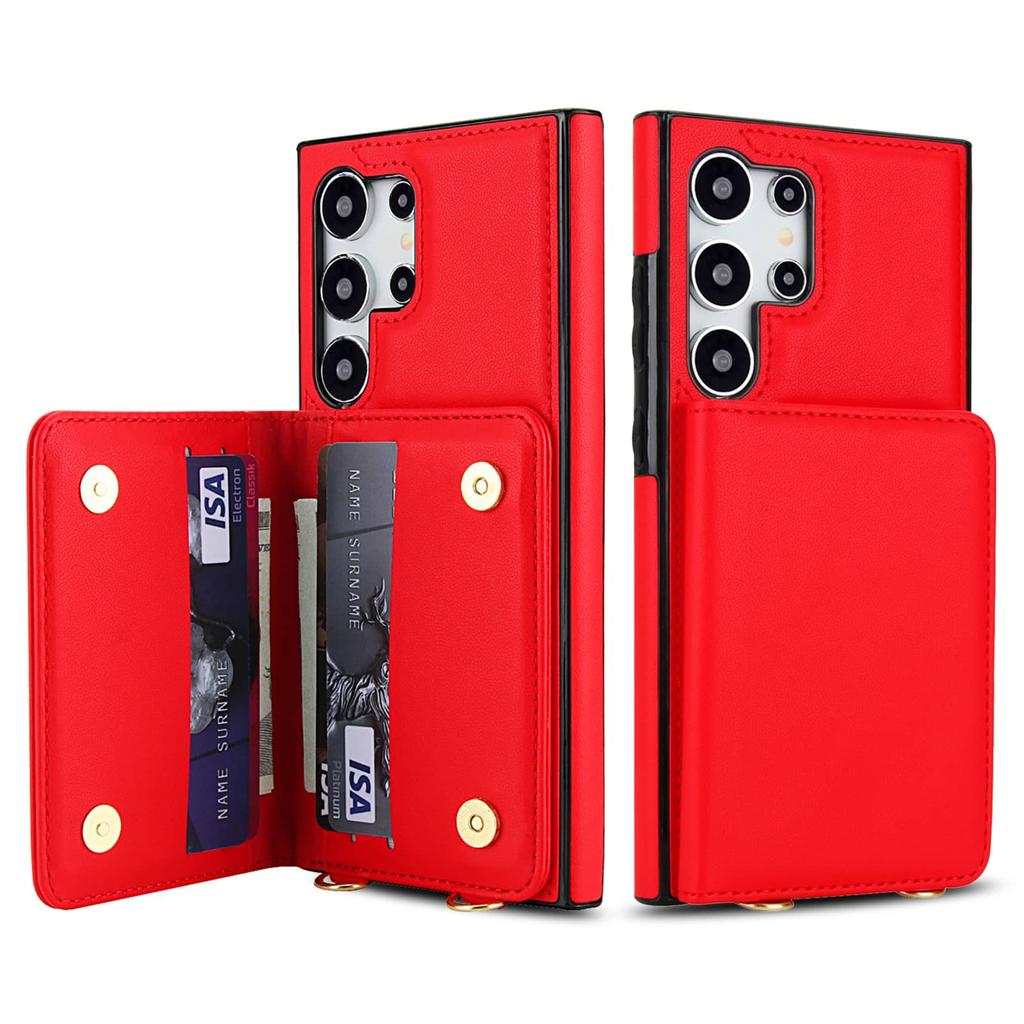 Case for Samsung Galaxy S25 Edge S24 S23 S22 S21 Ultra Note 20, Wallet Case With[6 Card Holders][RFID Blocking] Magnetic Closure
