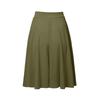 Women's High Waist Knee Length Elastic Knit A-Line Stretch Flared Casual Midi Skirt