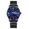 Men's Ultra-Thin Luminous Waterproof Alloy Wristwatch with English-Chinese Calendar and Solid Steel Band