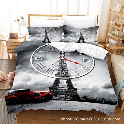 Home Textiles Eiffel Tower Three-Piece Set, Digital Printing