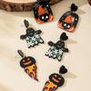New Earrings Cute Pumpkin Skull Ghost Acrylic Geometric Earrings Niche Ear Jewelry Women