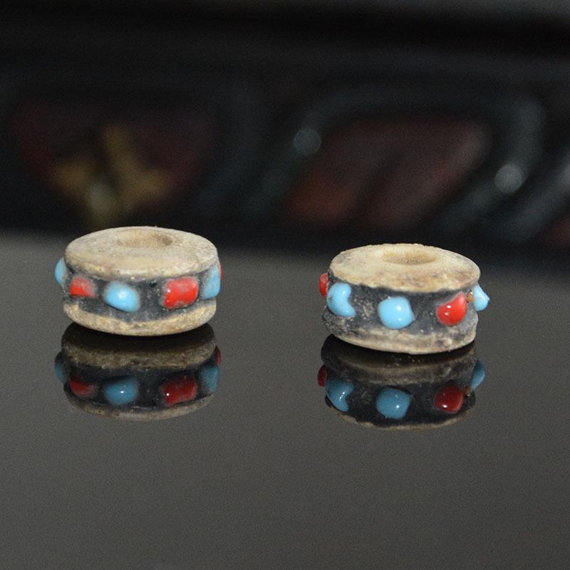 Natural Yak Bone Kapala Bead Bracelet with Buddhist Barrel Beads, Handmade and Original, Large Size Wenwan Accessory.