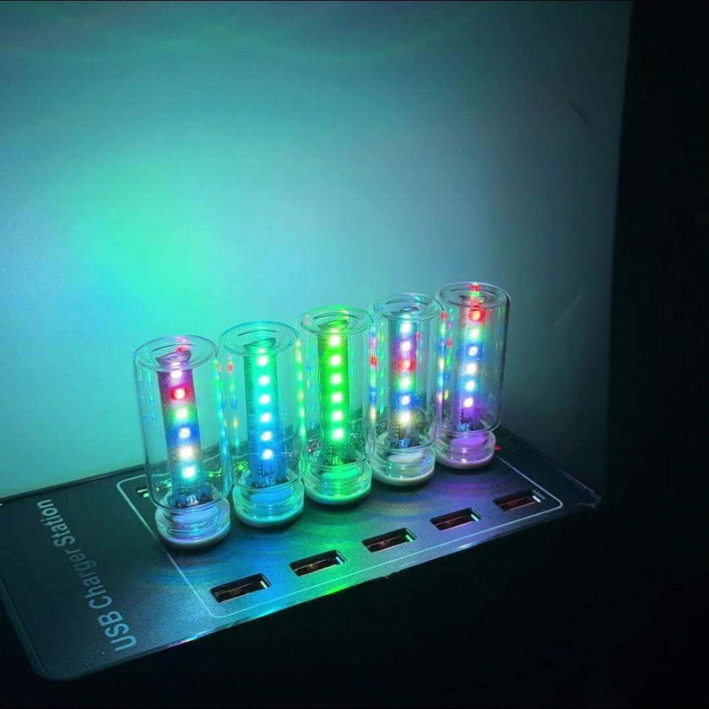 Klar/Mattiertes Glas Auto Atmosphärenlampe Touch-Steuerung LED Glühbirne Schlafzimmerdeko