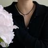 High-End Cold Style Zircon Black Spinel Necklace: Light Luxury, Versatile, and Elegant Clavicle Chain.