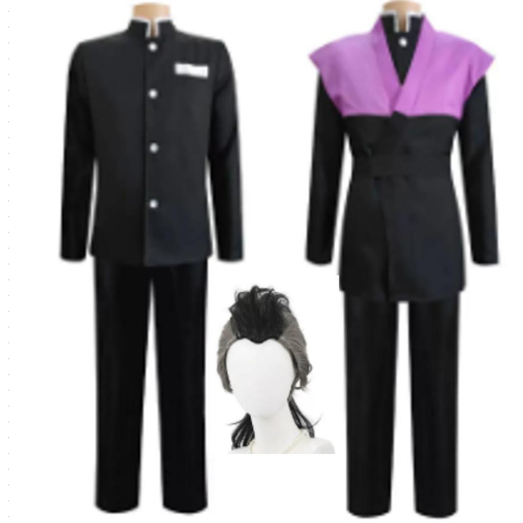 Demon Slayer Genya Shinazugawa Cosplay Costume, Demon Slayer Corps Uniform Anime Expo Full Outfit