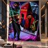 Wall Hanging Tapestry,The Weeknd Printed Fabric Backdrop For Dorm Room Party Decoration