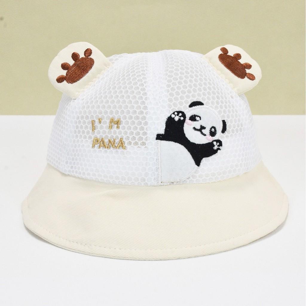 Baby Panda Sun Hat With Wide Brim Cotton Breathable Summer Kids Cap For Sun Protection